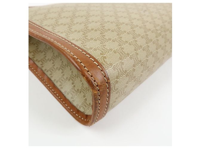 Céline Pochette CELINE Macadam in PVC e pelle Beige Brown - vista 7
