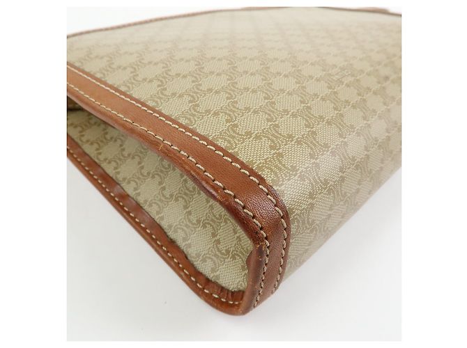 Céline Pochette CELINE Macadam in PVC e pelle Beige Brown - vista 9