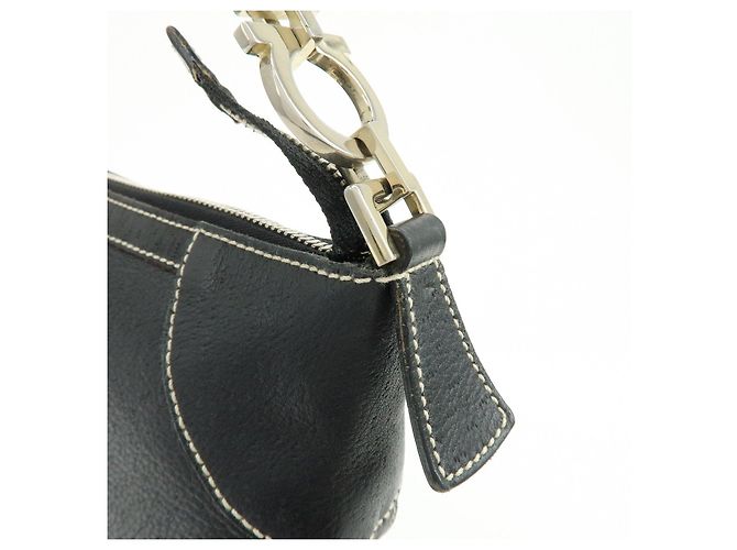 Salvatore Ferragamo Borsa a tracolla e borsa a mano Ferragamo Gancini in pelle Nero - vista 14