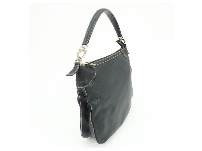 Salvatore Ferragamo Borsa a tracolla e borsa a mano Ferragamo Gancini in pelle Nero - vista 4