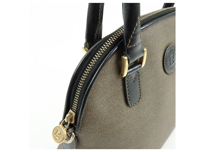 FENDI Borsa 2Way in pelle Borsa a mano Borsa a tracolla Borsa crossbody Marrone - vista 16