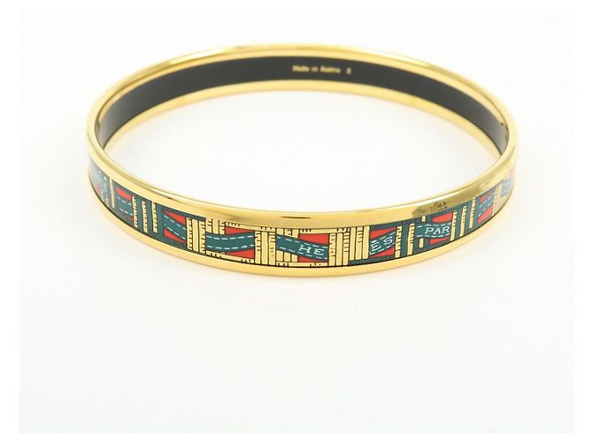 Hermès HERMES Email PM Bracciale Placcato Oro Verde Rosso - vista 2