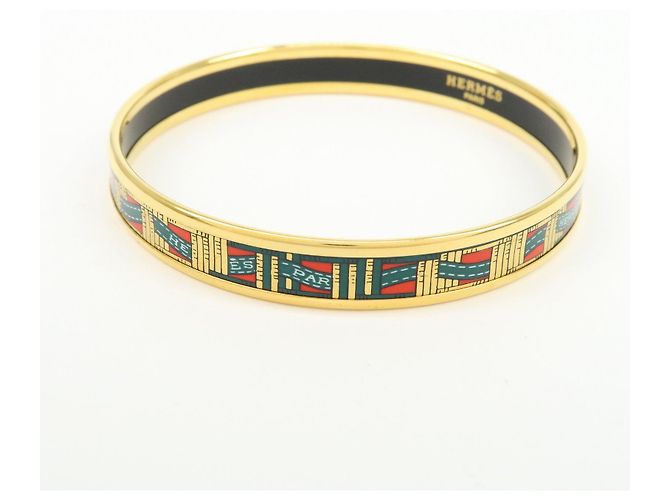 Hermès HERMES Email PM Bracciale Placcato Oro Verde Rosso - vista 3