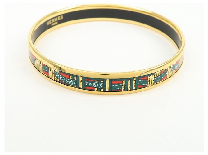 Hermès HERMES Email PM Bracciale Placcato Oro Verde Rosso - vista 4
