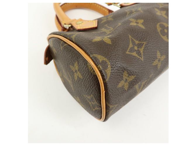 Borsa a mano Louis Vuitton Monogram Mini Speedy e tracolla marrone M41534 - vista 12