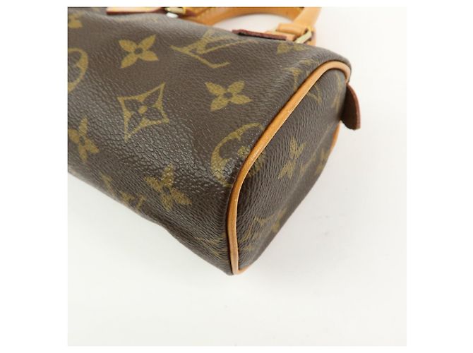 Borsa a mano Louis Vuitton Monogram Mini Speedy e tracolla marrone M41534 - vista 13
