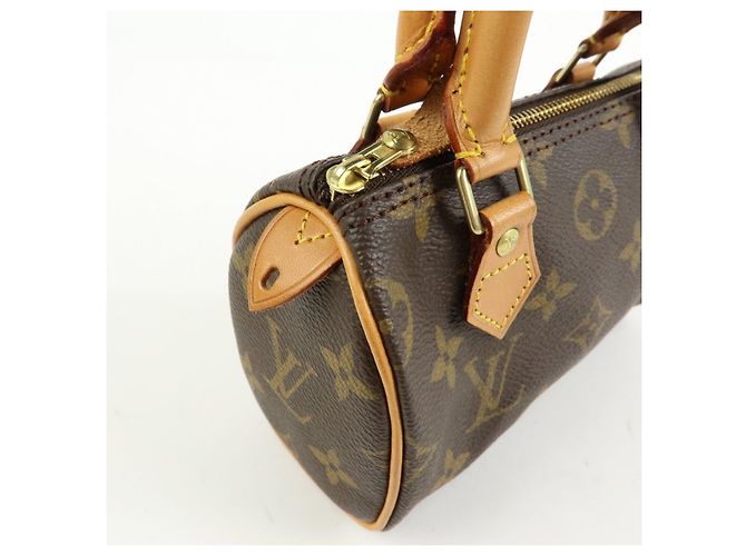 Borsa a mano Louis Vuitton Monogram Mini Speedy e tracolla marrone M41534 - vista 17