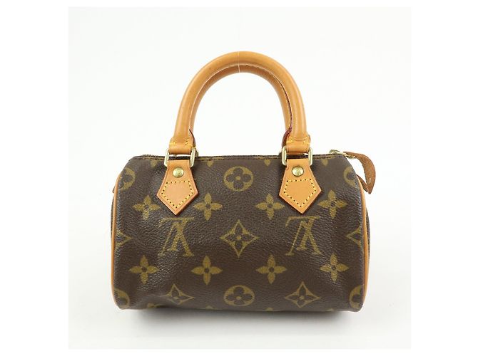 Borsa a mano Louis Vuitton Monogram Mini Speedy e tracolla marrone M41534 - vista 2