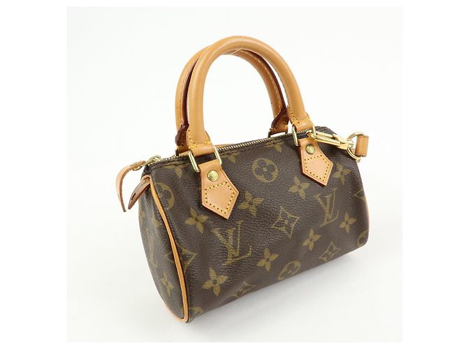 Borsa a mano Louis Vuitton Monogram Mini Speedy e tracolla marrone M41534 - vista 4