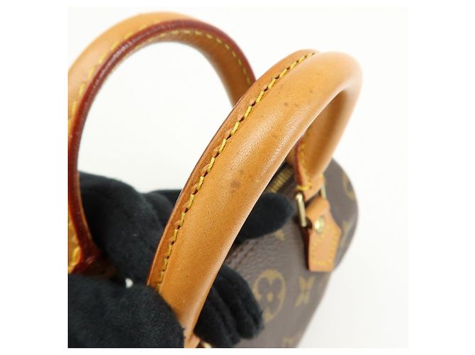 Borsa a mano Louis Vuitton Monogram Mini Speedy e tracolla marrone M41534 - vista 8