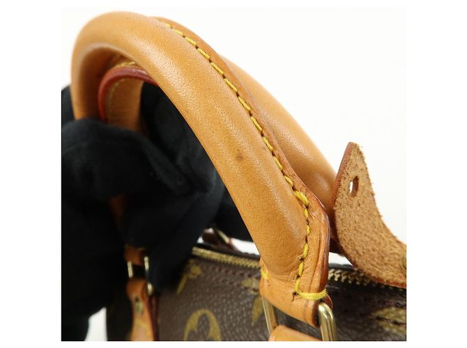 Borsa a mano Louis Vuitton Monogram Mini Speedy e tracolla marrone M41534 - vista 9