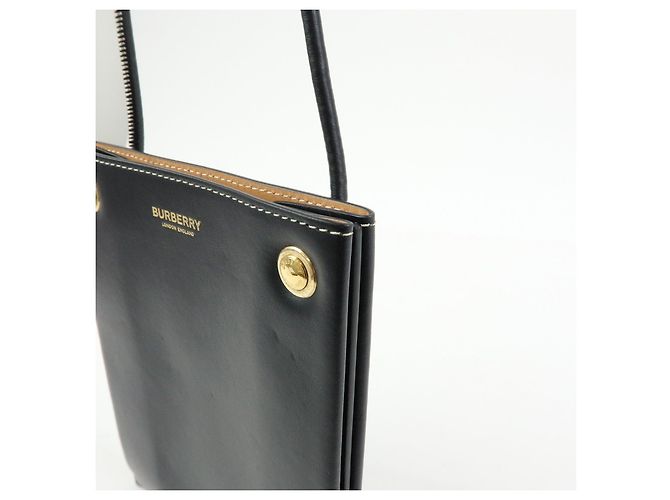 BURBERRY Borsa a tracolla in pelle Pochette piatta Nera - vista 12
