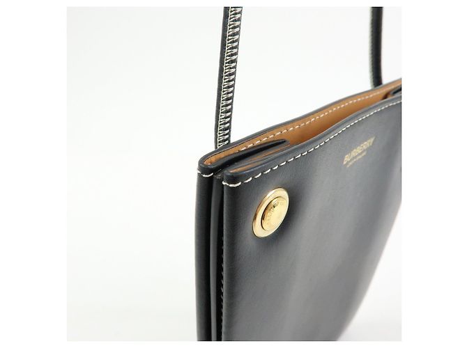 BURBERRY Borsa a tracolla in pelle Pochette piatta Nera - vista 13