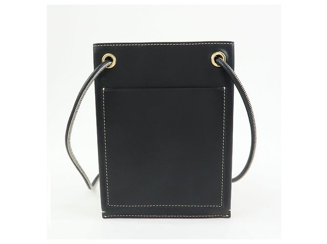 BURBERRY Borsa a tracolla in pelle Pochette piatta Nera - vista 2