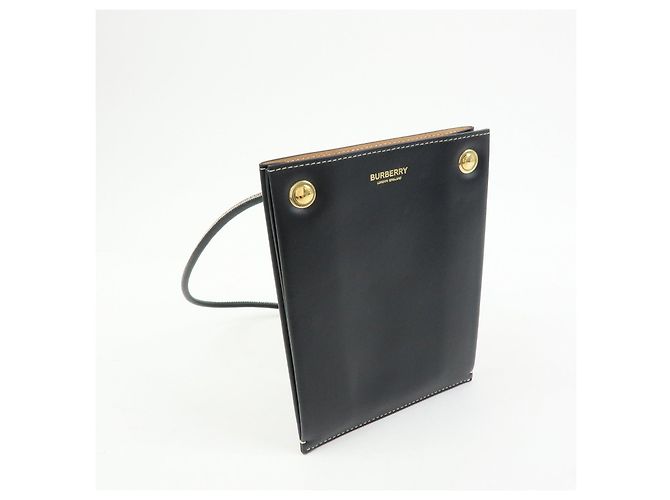 BURBERRY Borsa a tracolla in pelle Pochette piatta Nera - vista 4