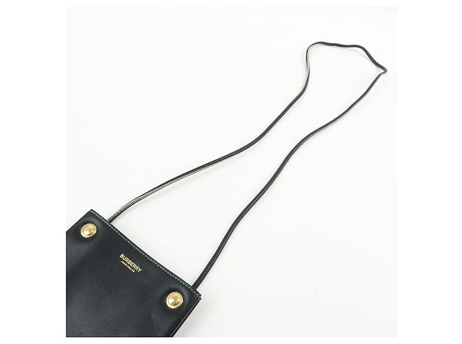 BURBERRY Borsa a tracolla in pelle Pochette piatta Nera - vista 6