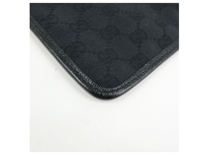 GUCCI Borsa a tracolla e a spalla in pelle e tela GG Nera 27639 - vista 10