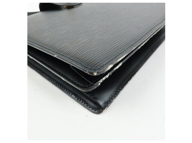 Borsa a tracolla e spalla Louis Vuitton Epi Capuchin Noir Black M52342 - vista 11