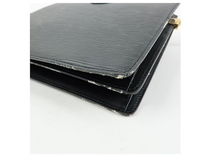 Borsa a tracolla e spalla Louis Vuitton Epi Capuchin Noir Black M52342 - vista 14