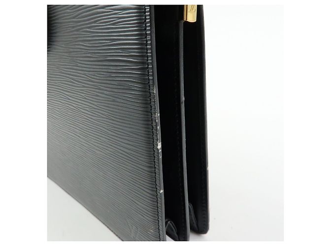 Borsa a tracolla e spalla Louis Vuitton Epi Capuchin Noir Black M52342 - vista 15