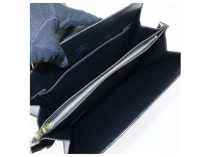 Borsa a tracolla e spalla Louis Vuitton Epi Capuchin Noir Black M52342 - vista 20