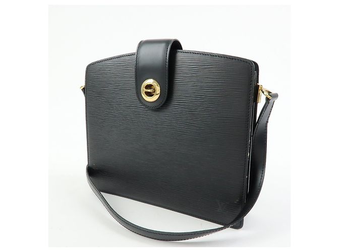 Borsa a tracolla e spalla Louis Vuitton Epi Capuchin Noir Black M52342 - vista 3