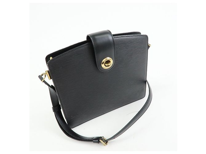 Borsa a tracolla e spalla Louis Vuitton Epi Capuchin Noir Black M52342 - vista 4