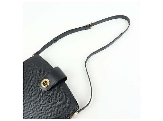 Borsa a tracolla e spalla Louis Vuitton Epi Capuchin Noir Black M52342 - vista 6