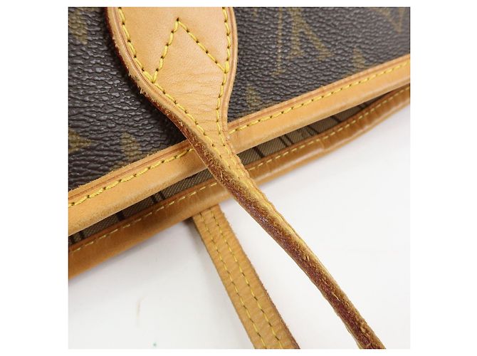 Borsa a Spalla Louis Vuitton Monogram Neverfull MM Marrone M40156 - vista 10
