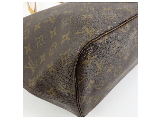 Borsa a Spalla Louis Vuitton Monogram Neverfull MM Marrone M40156 - vista 11