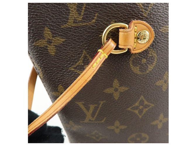 Borsa a Spalla Louis Vuitton Monogram Neverfull MM Marrone M40156 - vista 17