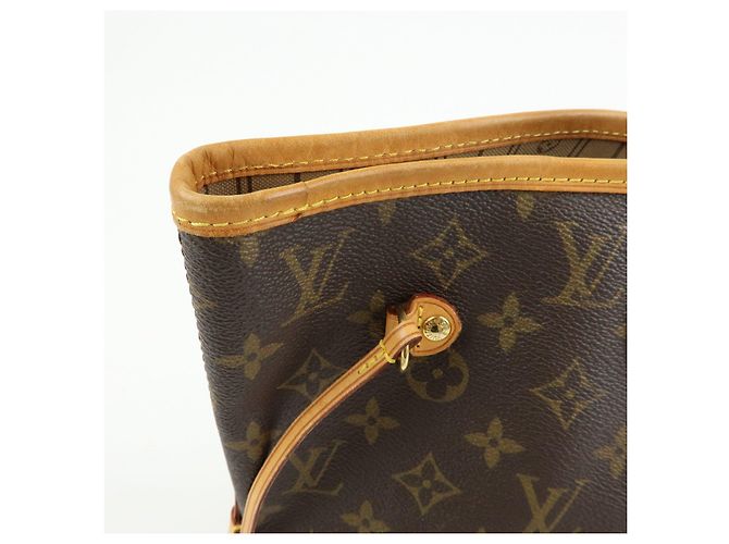 Borsa a Spalla Louis Vuitton Monogram Neverfull MM Marrone M40156 - vista 19