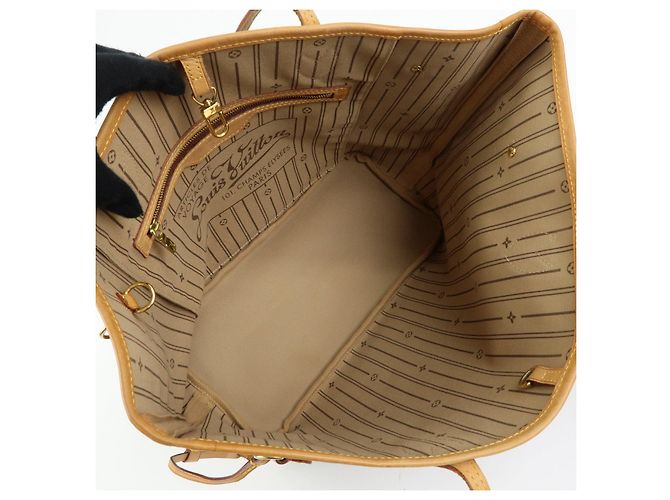 Borsa a Spalla Louis Vuitton Monogram Neverfull MM Marrone M40156 - vista 21