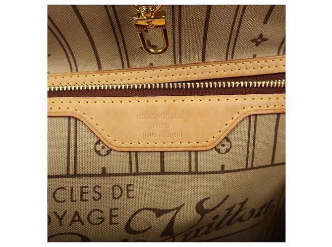 Borsa a Spalla Louis Vuitton Monogram Neverfull MM Marrone M40156 - vista 23
