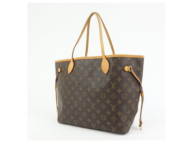 Borsa a Spalla Louis Vuitton Monogram Neverfull MM Marrone M40156 - vista 3