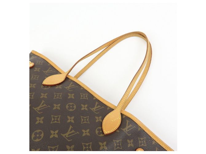 Borsa a Spalla Louis Vuitton Monogram Neverfull MM Marrone M40156 - vista 6