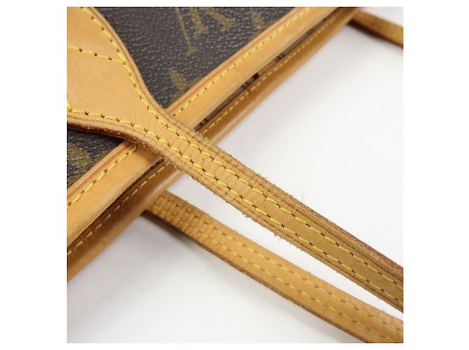 Borsa a Spalla Louis Vuitton Monogram Neverfull MM Marrone M40156 - vista 9