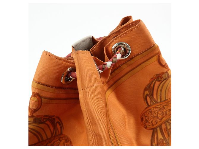 Hermès HERMES Borsa a tracolla Silk Taurillon Sac SoieCool22 Punzonatura □O Arancione - vista 17