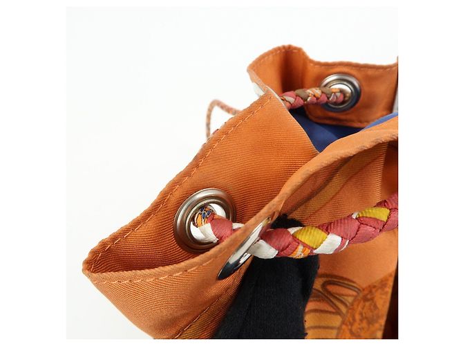 Hermès HERMES Borsa a tracolla Silk Taurillon Sac SoieCool22 Punzonatura □O Arancione - vista 19
