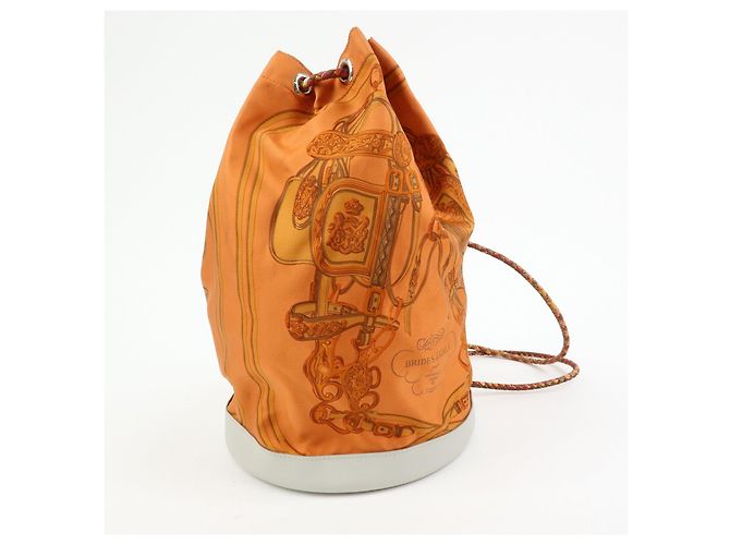 Hermès HERMES Borsa a tracolla Silk Taurillon Sac SoieCool22 Punzonatura □O Arancione - vista 3