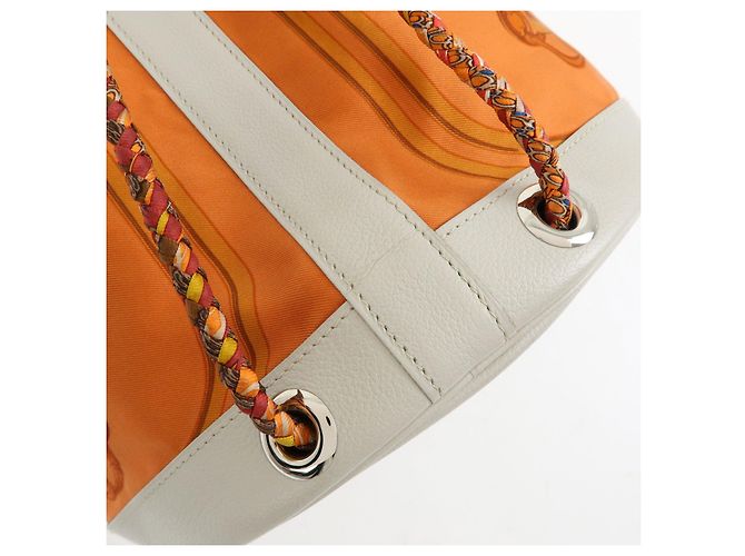 Hermès HERMES Borsa a tracolla Silk Taurillon Sac SoieCool22 Punzonatura □O Arancione - vista 9