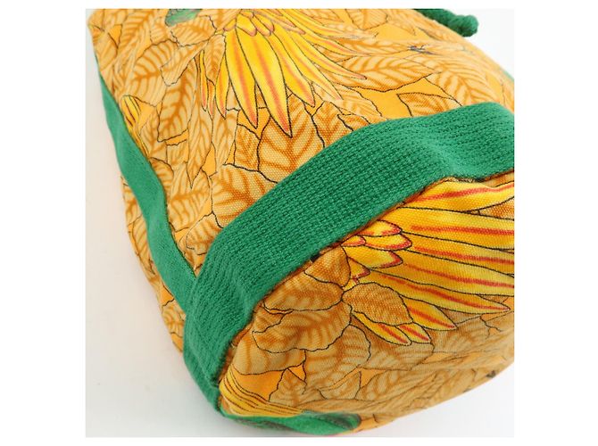Hermès Borsa a tracolla e spalla HERMES in tela con coulisse Orange Green - vista 12