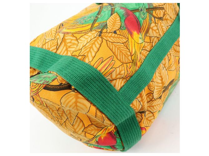 Hermès Borsa a tracolla e spalla HERMES in tela con coulisse Orange Green - vista 13