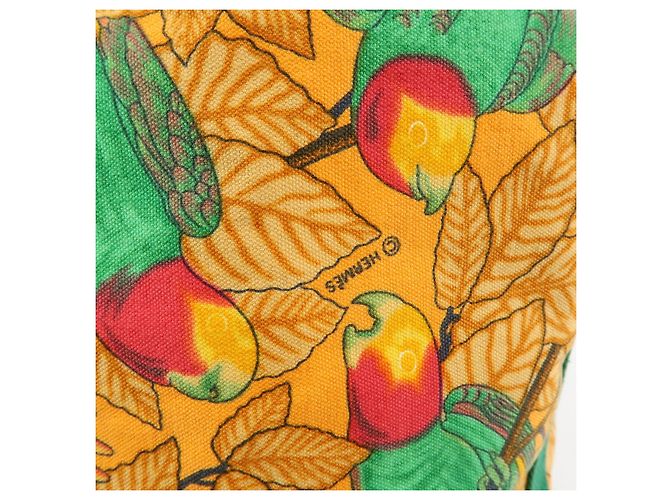 Hermès Borsa a tracolla e spalla HERMES in tela con coulisse Orange Green - vista 18