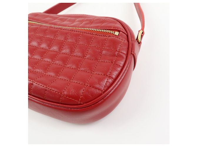 Céline CELINE Borsa a spalla in pelle Borsa a tracolla C Charm Red - vista 10
