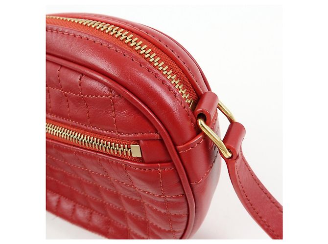 Céline CELINE Borsa a spalla in pelle Borsa a tracolla C Charm Red - vista 14