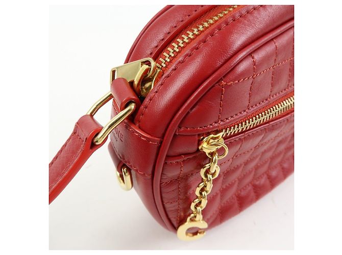 Céline CELINE Borsa a spalla in pelle Borsa a tracolla C Charm Red - vista 15