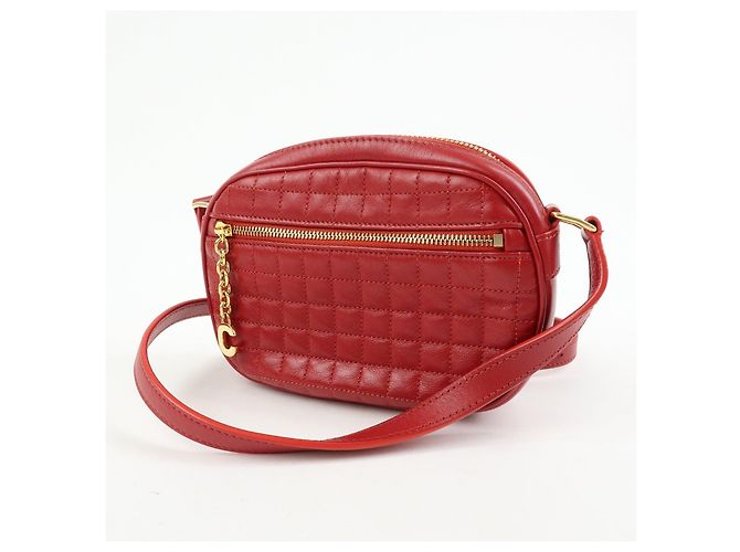 Céline CELINE Borsa a spalla in pelle Borsa a tracolla C Charm Red - vista 3