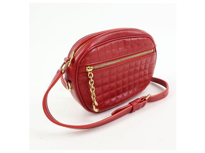 Céline CELINE Borsa a spalla in pelle Borsa a tracolla C Charm Red - vista 4