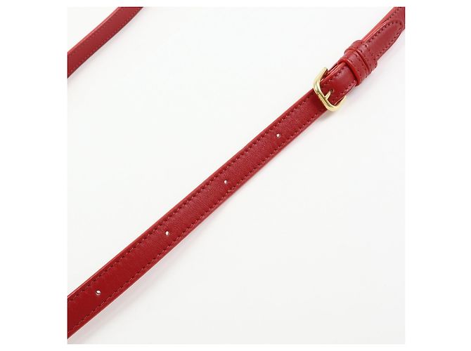 Céline CELINE Borsa a spalla in pelle Borsa a tracolla C Charm Red - vista 8
